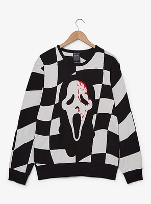 Ghostface Checkered Women's Sweater - BoxLunch Exclusive