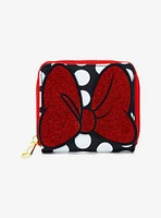 Disney Minnie Mouse Glitter Bow Mini Zipper Wallet