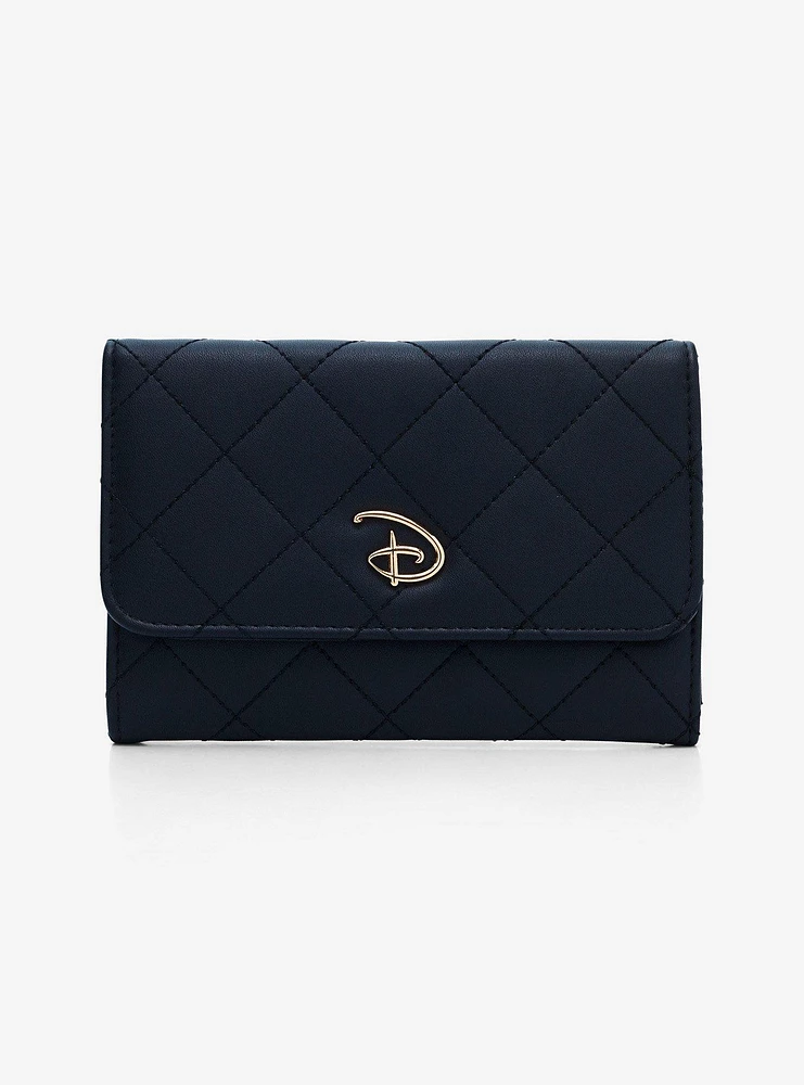 Disney D Logo Quilted Flap Wallet