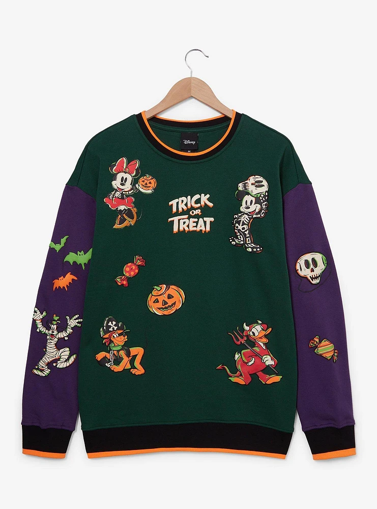 Disney Mickey Mouse & Friends Halloween Color Block Crewneck - BoxLunch Exclusive