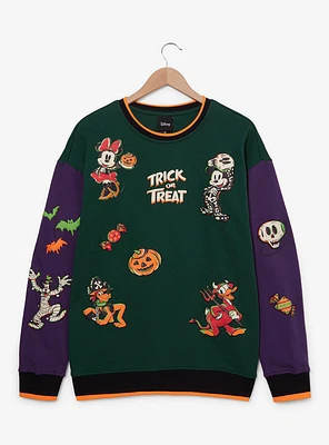 Disney Mickey Mouse & Friends Halloween Color Block Crewneck - BoxLunch Exclusive