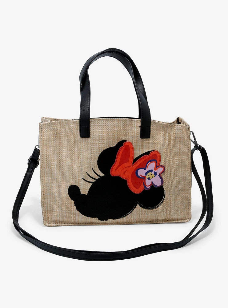 Disney Minnie Mouse Burlap Tote Bag