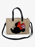 Disney Minnie Mouse Burlap Tote Bag