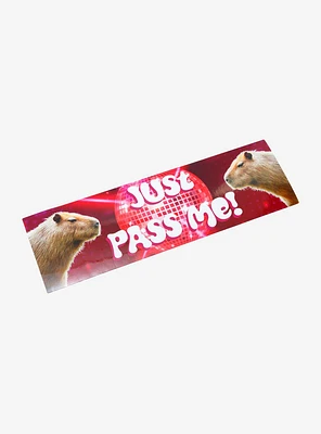 Capybara Disco Just Pass Me Bumper Sticker