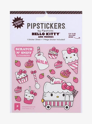 Pipsticks Hello Kitty And Friends Scratch N' Sniff Hello Kitty Food Sticker Sheet