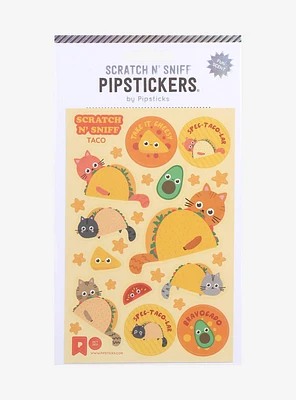 Pipsticks Taco Cat Scratch N' Sniff Sticker Sheet