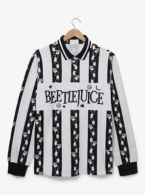 Beetlejuice Sandworm Striped Rugby Shirt - BoxLunch Exclusive