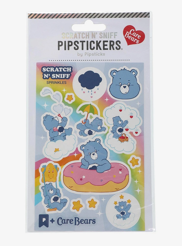 Pipsticks X Care Bears Grumpy Bear Scratch N' Sniff Sticker Sheet