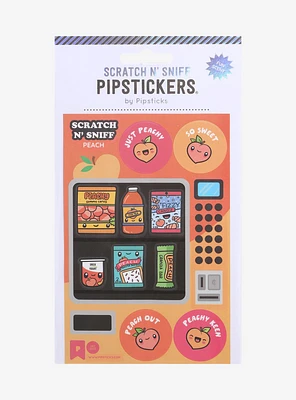Pipsticks Peach Vending Machine Scratch N' Sniff Sticker Sheet