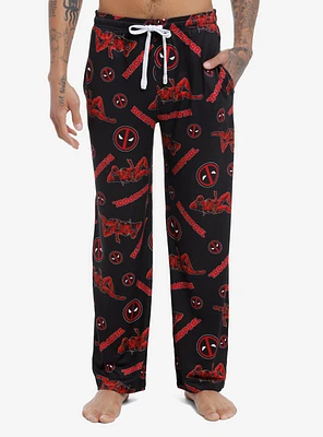 Marvel Deadpool Logo Pajama Pants