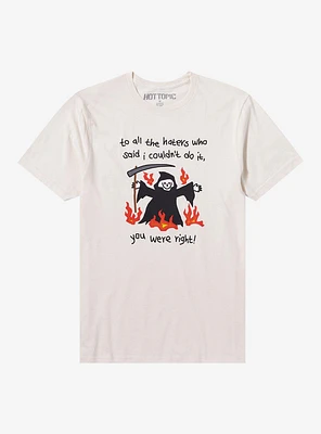 To All The Haters Grim Reaper Flames T-Shirt