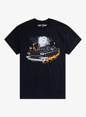 Flaming Grim Reaper Car T-Shirt