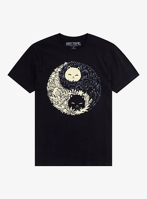 Yin-Yang Cat T-Shirt By Benangbaja