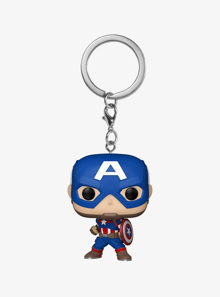 Funko Marvel Pocket Pop! Captain America Bobble-Head Key Chain