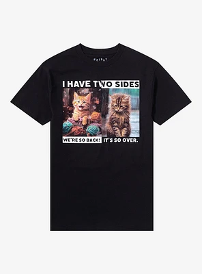 I Have Two Sides Cat T-Shirt By Friday Jr