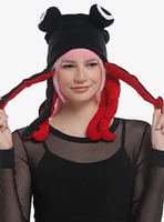 Red & Black Octopus Figural Beanie