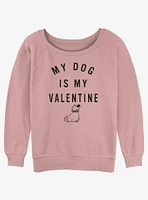 Disney Pixar Up Valentine Dug Girls Slouchy Sweatshirt