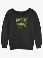 Star Wars The Mandalorian Force Of Luck Girls Slouchy Sweatshirt