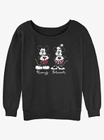 Disney Mickey Mouse & Minnie Always Forever Girls Slouchy Sweatshirt