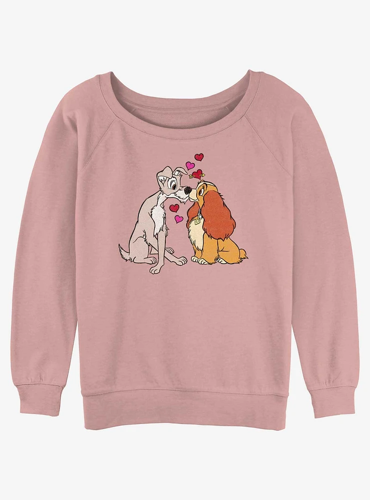 Disney Lady and the Tramp Puppy Love Girls Slouchy Sweatshirt