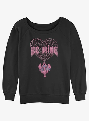 Marvel Spider-Man Be Mine Spiderman Girls Slouchy Sweatshirt