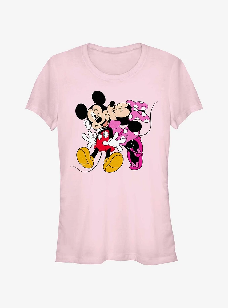 Disney Mickey Mouse & Minnie Hugs Kisses Girls T-Shirt
