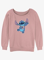 Disney Lilo & Stitch Ohana Heart Girls Slouchy Sweatshirt