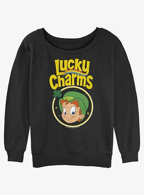 Lucky Charms Leprechaun Girls Slouchy Sweatshirt