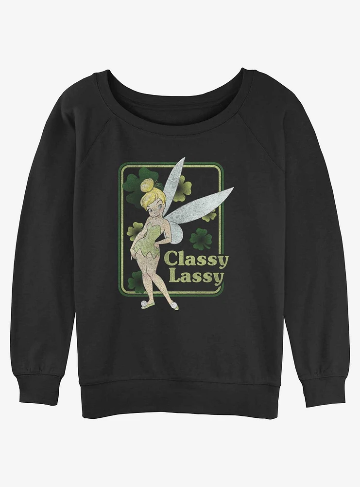 Disney Tinker Bell Classy Lassy Tink Girls Slouchy Sweatshirt