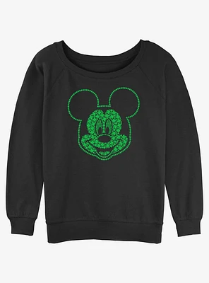 Disney Mickey Mouse Shamrocks Girls Slouchy Sweatshirt