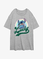 Disney Lilo & Stitch Lucky Rainbow Girls Oversized T-Shirt