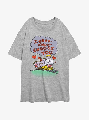 The Simpsons Choo-Choose You Girls Oversized T-Shirt