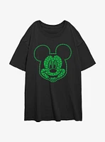 Disney Mickey Mouse Shamrocks Girls Oversized T-Shirt