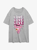 Care Bears Love-A-Lot Bear Love Stack Girls Oversized T-Shirt