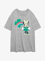 Disney Minnie Mouse Clover Rainbow Girls Oversized T-Shirt