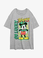 Disney Mickey Mouse Happy Go Lucky Girls Oversized T-Shirt