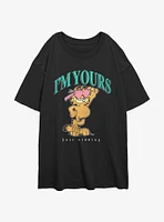Garfield I'm Yours Girls Oversized T-Shirt