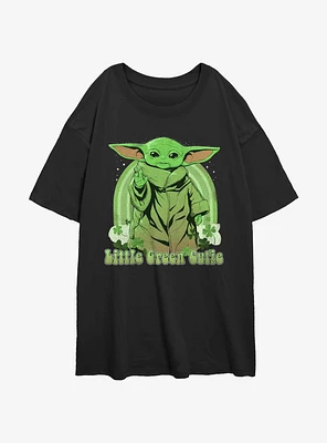 Star Wars The Mandalorian Little Green Cutie Girls Oversized T-Shirt