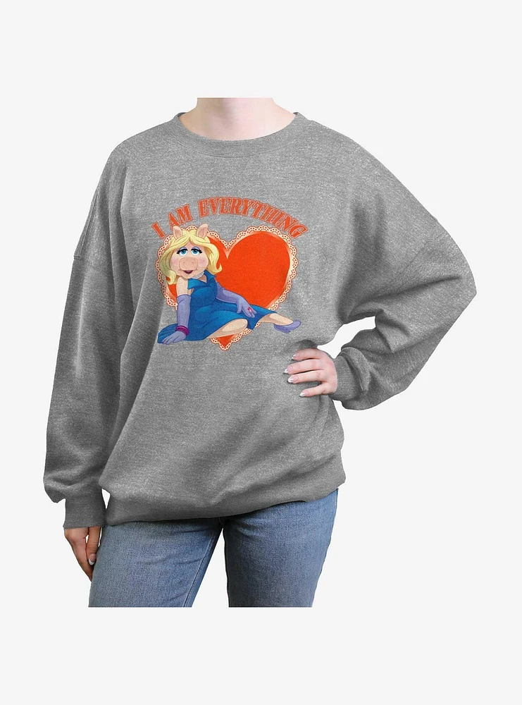 Disney The Muppets Miss Piggy I Am Everything Girls Oversized Sweatshirt