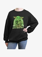 Star Wars The Mandalorian Little Green Cutie Girls Oversized Sweatshirt