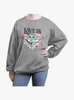 Star Wars The Mandalorian Love Is Grogu Girls Oversized Sweatshirt