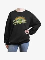 Dungeons & Dragons Here For Shenanigans Girls Oversized Sweatshirt