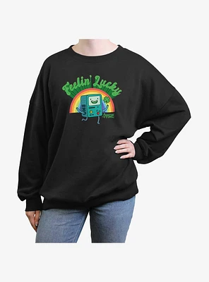 Adventure Time Lucky BMO Girls Oversized Sweatshirt