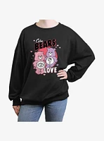 Care Bears Love-a-Lot and Share Bear Love Girls Oversized Sweatshirt