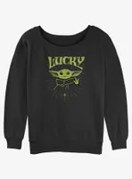 Star Wars The Mandalorian Force Of Luck Womens Slouchy Sweatshirt