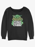 Star Wars The Mandalorian Pinch Baby Womens Slouchy Sweatshirt