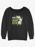 Disney Tinker Bell Pinch Proof Pixie Womens Slouchy Sweatshirt