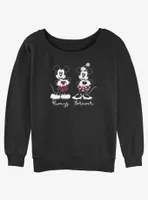 Disney Mickey Mouse Always Forever Womens Slouchy Sweatshirt