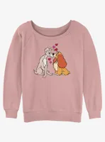 Disney Lady and the Tramp Puppy Love Womens Slouchy Sweatshirt