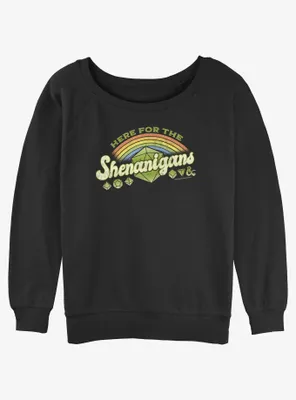 Dungeons & Dragons Here For Shenanigans Womens Slouchy Sweatshirt